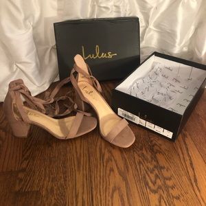 Lulu’s Lace-Up Airis Pumps in Mauve